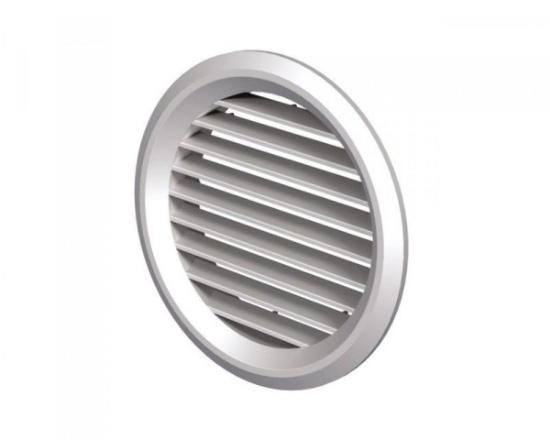 Prekės „Grotelės ventiliacinės plastikinės apvalios d 100  - 118 mm MV100BVS-P pilkos Vents“ paveikslėlis