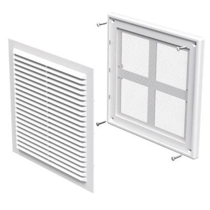Prekės „Grotelės ventiliacinės plastikinės 204x204 mm MV150S baltos“ paveikslėlis