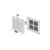 Prekės „Grotelės ventiliacinės plastikinės 204x204 mm MV150S baltos“ paveikslėlis