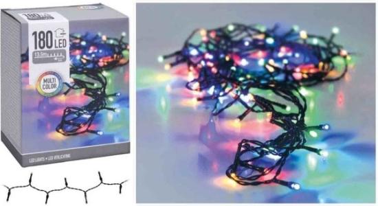 Prekės „Kalėdinė girlianda 180 LED, 13,5 metrų, įvairiaspalvė“ paveikslėlis