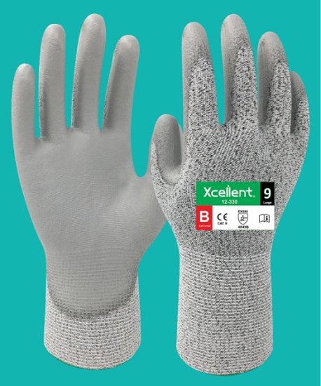 Prekės nuotrauka Pirštinės 10 aplietos PU B/3 X-wet Xcellent