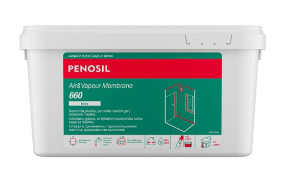 Prekės nuotrauka Air&Vapour Membrane 660 garus izoliuojanti mastika, juoda, 5 kg