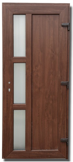 Prekės nuotrauka Durys lauko PVC BAZ 1620 1620 1000x2100 kair.auks.ąžuolas 
