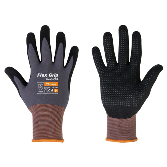Prekės nuotrauka Pirštinės dengtos nitrilu Flex Grip Sandy Pro 9 Bradas