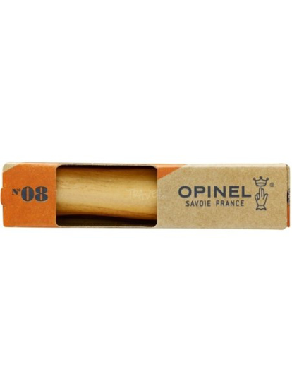 Prekės nuotrauka Opinel peilis Nr.8  alyvmedžio rankena dėžutėje