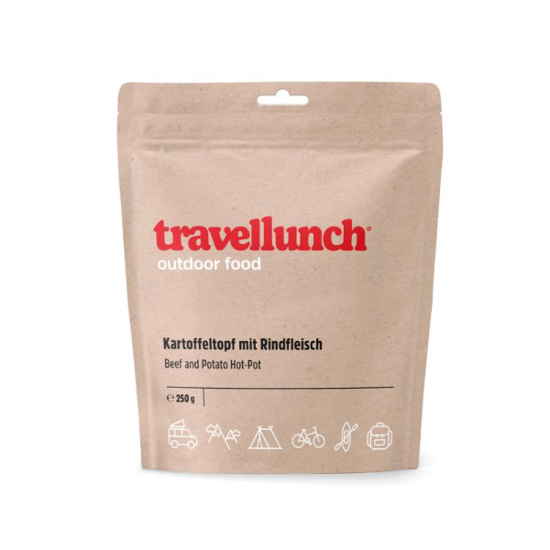 Prekės nuotrauka Nr.06 Maistas kelionėms Travellunch jautiena su bulvėmis 250 g.