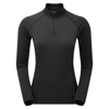 Prekės nuotrauka Moteriški termo marškinėliai Montane Fem Dart Thermo Zip Neck - Juoda, M