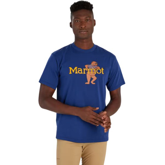 Prekės nuotrauka Vyriški marškinėliai Marmot Leaning Marty Tee - Mėlyna, M