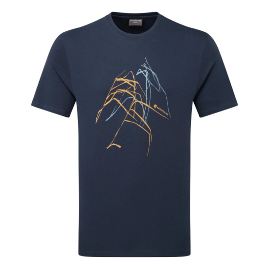 Prekės nuotrauka Vyriški marškinėliai Montane Abstract Mountain T-Shirt - Tamsiai mėlyna, M