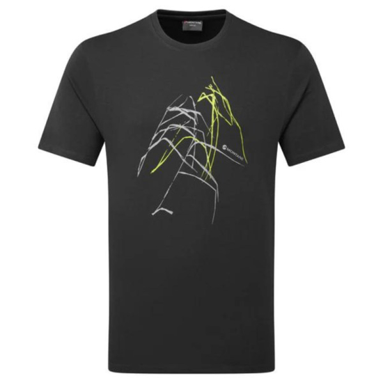 Prekės nuotrauka Vyriški marškinėliai Montane Abstract Mountain T-Shirt - Tamsiai pilka, XS