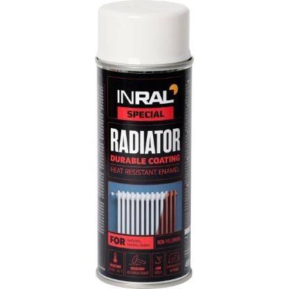 Prekės „Dažai aerozoliniai INRAL balti radiatoriams 400 ml“ paveikslėlis