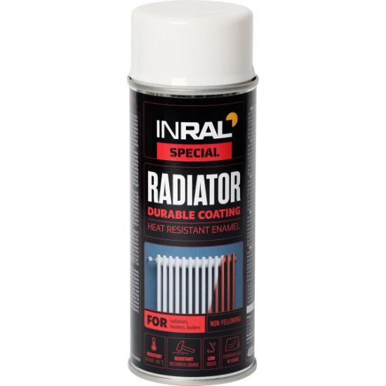 Prekės „Dažai aerozoliniai INRAL balti radiatoriams 400 ml“ paveikslėlis