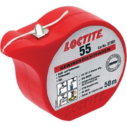 Prekės „Juosta - siūlas sandarinimo santechninė LOCTITE 55" 50 m“ paveikslėlis