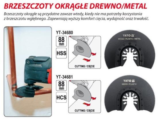 Prekės „Pjūklelis daugiafunkcinis apvalus Ø 88 mm Yato“ paveikslėlis