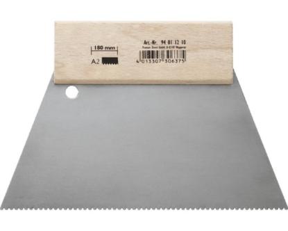 Prekės „Glaistyklė klijams 180 mm smulkių dantų A2 metalinė Ciret“ paveikslėlis
