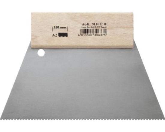 Prekės „Glaistyklė klijams 180 mm smulkių dantų A2 metalinė Ciret“ paveikslėlis
