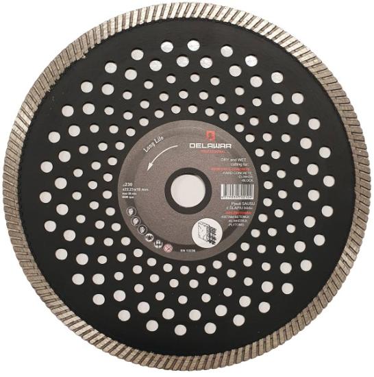Prekės „Diskas deimantinis 230x3x22,23 mm Turbo HOT RC Delawar“ paveikslėlis