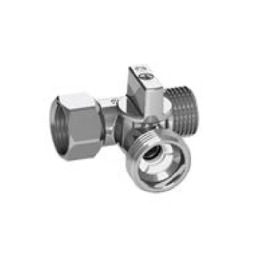 Prekės „Kranelis rutulinis kampinis skalbimo mašinos 1/2" x 3/4" x 1/2" Arco“ paveikslėlis