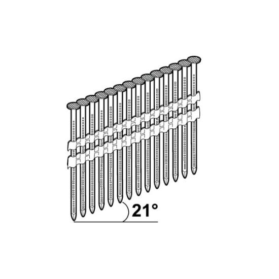 Prekės „Vinys pistoletui 2,8x75 mm 21° 1300 vnt M-Fusion C4 Essve 772465“ paveikslėlis