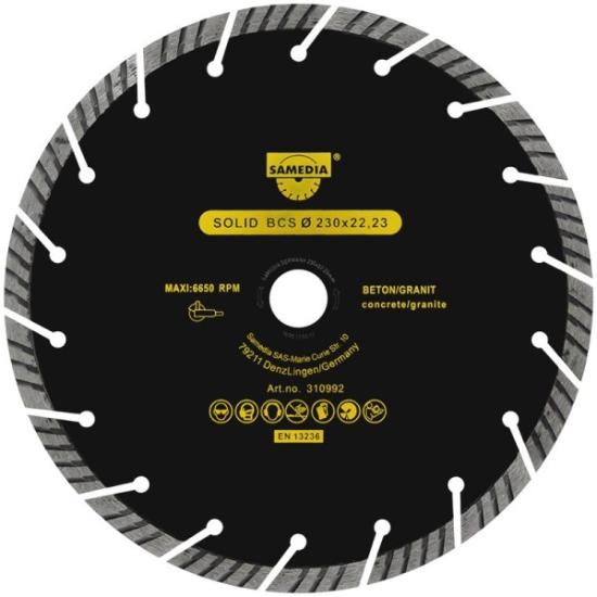 Prekės „Diskas deimantinis 230x22mm BCS Samedia“ paveikslėlis