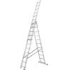 Prekės „Kopėčios aliuminės universalios 3 dalių 10 pakopų 2,80 x 6,15 m Krause Corda 010407“ paveikslėlis
