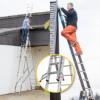 Prekės „Kopėčios aliuminės universalios 3 dalių 12 pakopų 3,55 x 8,60 m Krause Tribilo 120625“ paveikslėlis
