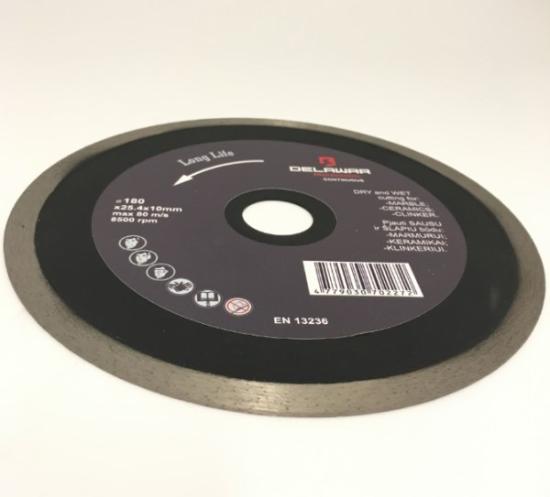 Prekės „Diskas deimantinis 180x1,8x25,4 mm Continue Delawar“ paveikslėlis