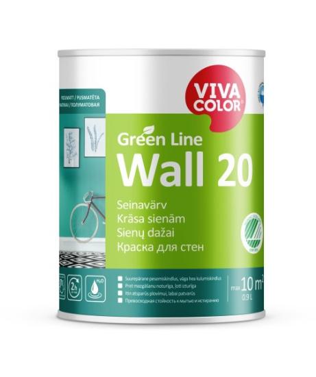 Prekės „Dažai pusiau matiniai sienų Vivacolor GL WALL20 A 0,9 l“ paveikslėlis