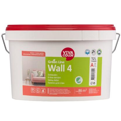Prekės „Dažai visiškai matiniai sienoms ir luboms Vivacolor GL WALL 4 A 7,2 l“ paveikslėlis