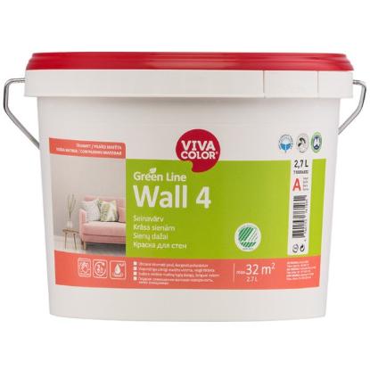 Prekės „Dažai visiškai matiniai sienoms ir luboms Vivacolor GL WALL 4 A 2,7 l“ paveikslėlis