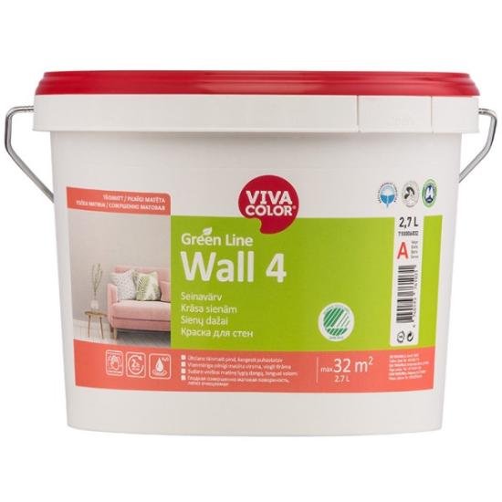 Prekės „Dažai visiškai matiniai sienoms ir luboms Vivacolor GL WALL 4 A 2,7 l“ paveikslėlis