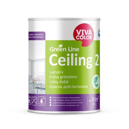 Prekės „Dažai visiškai matiniai lubų VIVACOLOR GL CEILING 2 A  balti 0,9 l“ paveikslėlis