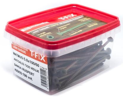Prekės „Medsraigčiai lauko 5x100/60 mm 100 vnt Tx T-Fix“ paveikslėlis