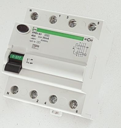 Prekės „Rėlė srovės nuotėkio FPR1 4P C25A/0,03 ECO“ paveikslėlis