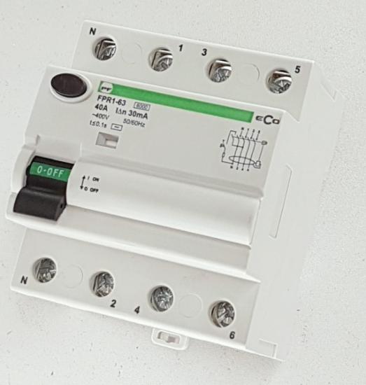 Prekės „Rėlė srovės nuotėkio FPR1 4P C25A/0,03 ECO“ paveikslėlis