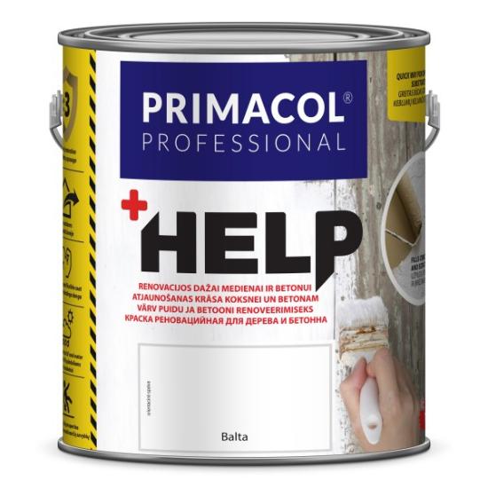 Prekės „Dažai medienai ir betonui - renovacijai PRIMACOL HELP šviesiai pilka 2,5 l“ paveikslėlis