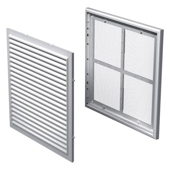 Prekės „Grotelės ventiliacinės plastikinės MV250S 250 x 250 mm su nuimamu rėmeliu Vents“ paveikslėlis
