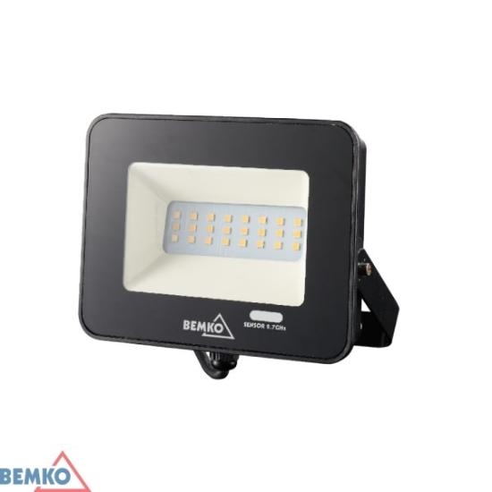 Prekės „Prožektorius LED su judesio davikliu 20W C64-S-LFM-020BL 5K Bemko“ paveikslėlis