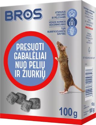 Prekės „Gabalėliai nuo pelių ir žiurkių, graužikų 100 g Bros“ paveikslėlis