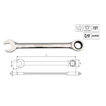 Prekės „Raktas kombinuotas 22 mm su terkšle Yato YT-0201“ paveikslėlis