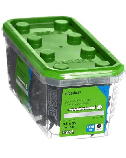 Prekės „Savisriegiai į metalą GKP 3,5x25 mm Phos 1000 vnt Essve 521125“ paveikslėlis