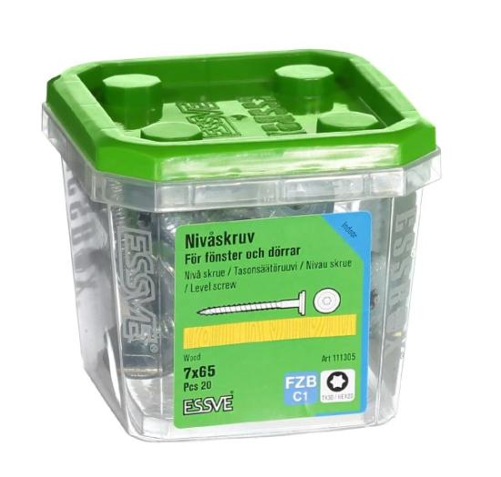 Prekės „Sraigtas staktos lygiui reguliuoti 7x65 mm T30 Programa Essve 9111306“ paveikslėlis