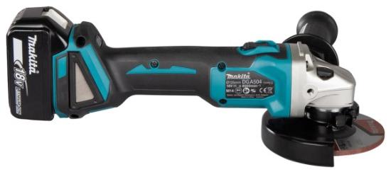 Prekės „Šlifuoklis kampinis akumuliatorinis 18V 125mm DGA504Z Makita, be akumuliatoriaus ir kroviklio“ paveikslėlis