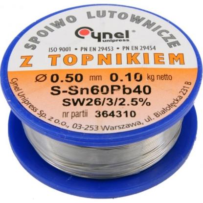 Prekės „Lydmetalis litavimui 0,5 mm 100 g Cynel“ paveikslėlis