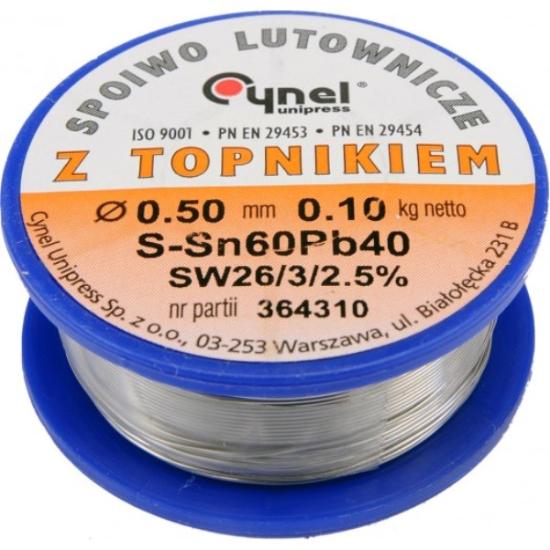 Prekės „Lydmetalis litavimui 0,5 mm 100 g Cynel“ paveikslėlis