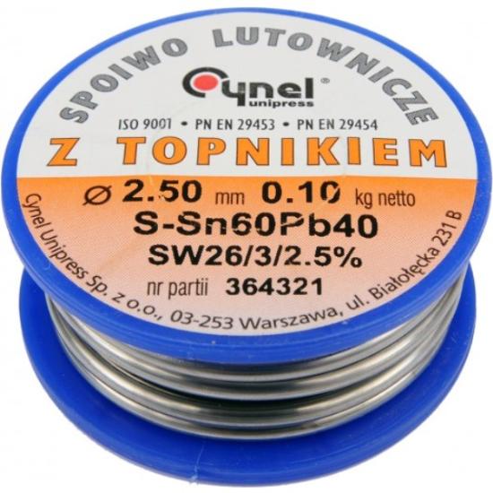 Prekės „Lydmetalis litavimui 2,5 mm 100 g Cynel“ paveikslėlis