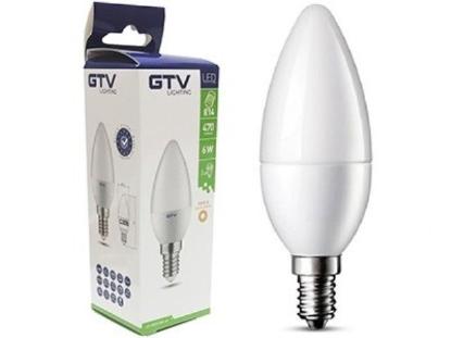 Prekės „Lempa LED E14 6W CL 3000K 470lm 160° GTV“ paveikslėlis