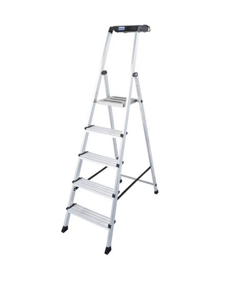 Prekės „Kopėčios aliuminės 5 pakopų 1,05 x 1,8 x 3,05 m Safety Krause 126337“ paveikslėlis