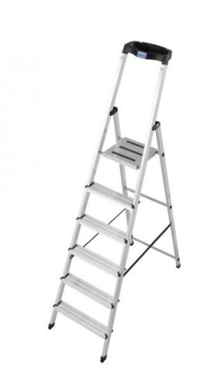 Prekės „Kopėčios aliuminės 6 pakopų 1,25 x 2,05 x 3,25 m Safety Krause 126344“ paveikslėlis