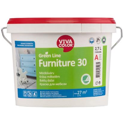 Prekės „Dažai pusiau matiniai baldų VIVACOLOR GL FURNITURE 30 C 2,7 l“ paveikslėlis